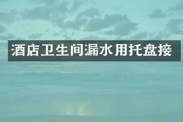酒店卫生间漏水用托盘接