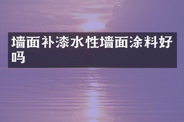 墙面补漆水性墙面涂料好吗