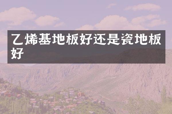 乙烯基地板好还是瓷地板好