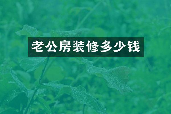老公房装修多少钱