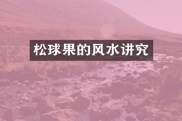 松球果的风水讲究