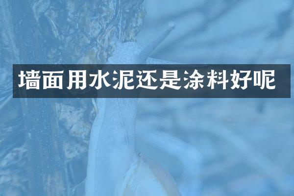 墙面用水泥还是涂料好呢
