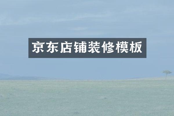 京东店铺装修模板