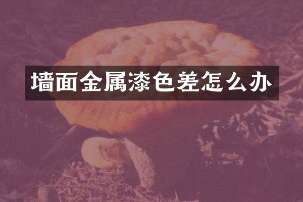 墙面金属漆色差怎么办