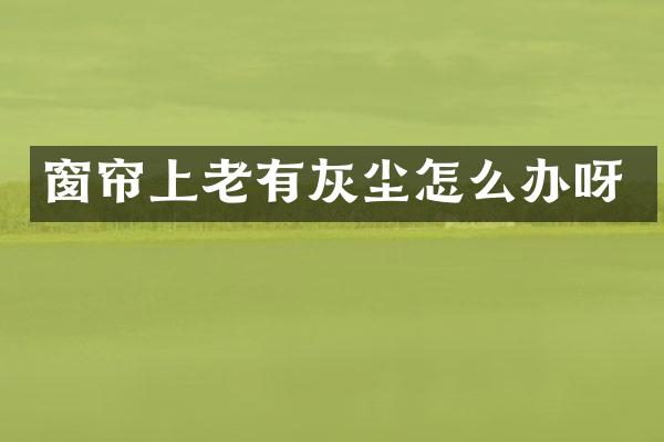 窗帘上老有灰尘怎么办呀