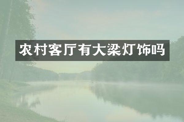 农村客厅有大梁灯饰吗