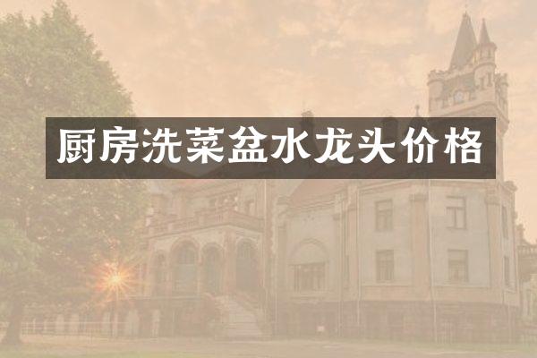 厨房洗菜盆水龙头价格