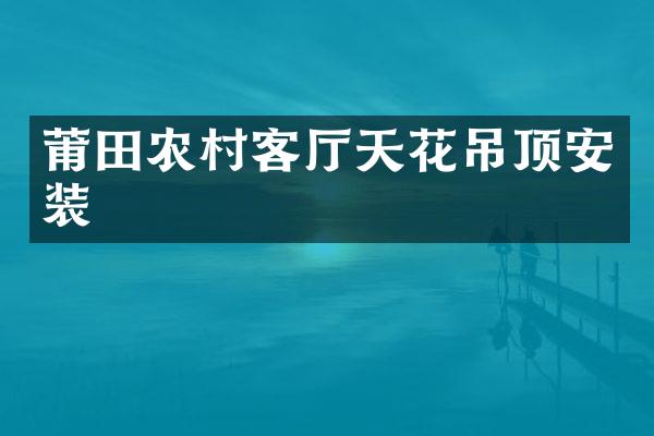 莆田农村客厅天花吊顶安装