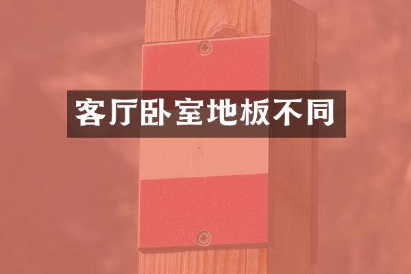 客厅卧室地板不同