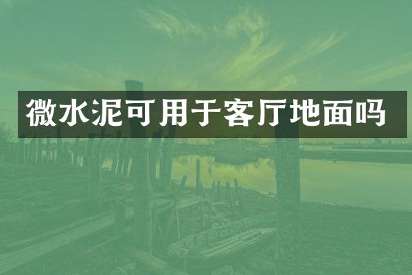 微水泥可用于客厅地面吗