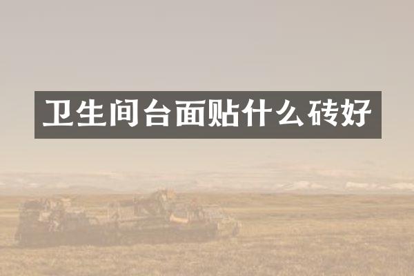 卫生间台面贴什么砖好