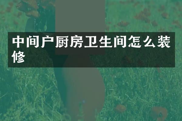 中间户厨房卫生间怎么装修