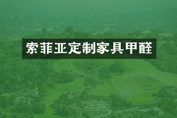 索菲亚定制家具甲醛
