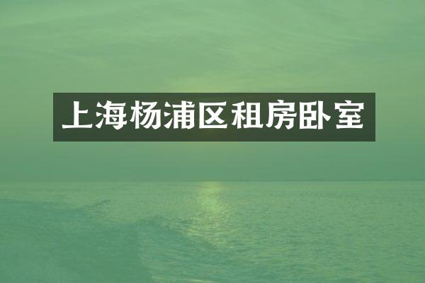 上海杨浦区租房卧室