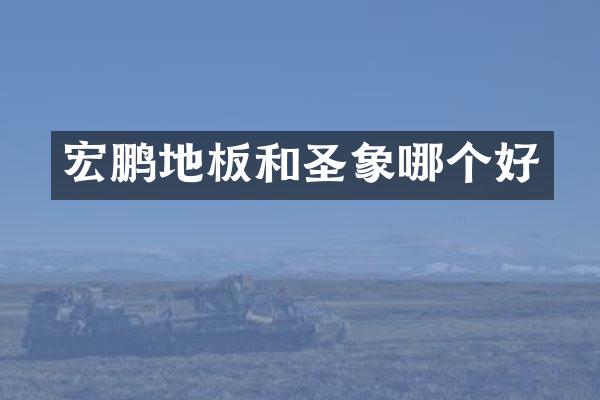 宏鹏地板和圣象哪个好