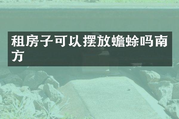 租房子可以摆放蟾蜍吗南方