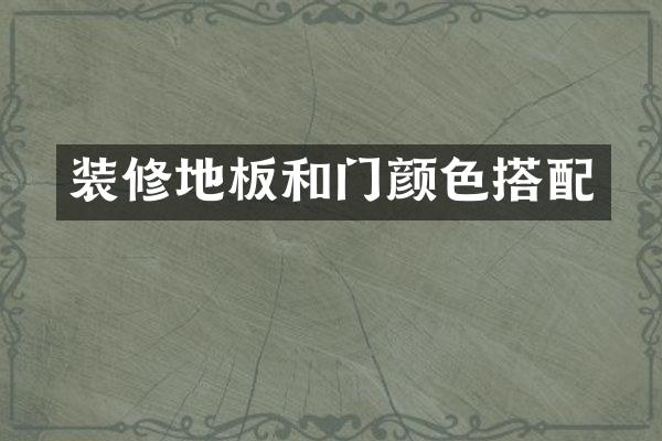 装修地板和门颜色搭配