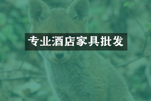 专业酒店家具批发
