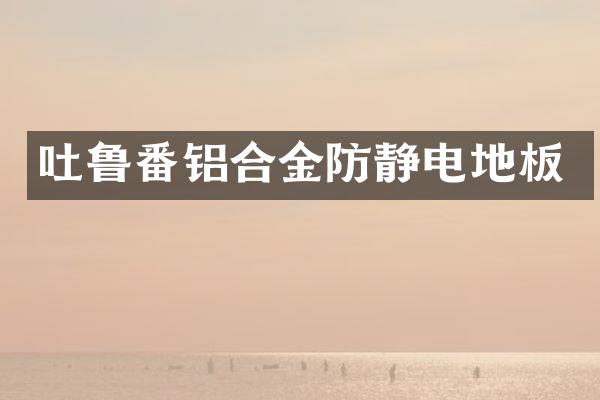吐鲁番铝合金防静电地板