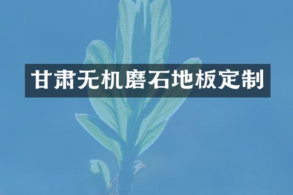 甘肃无机磨石地板定制