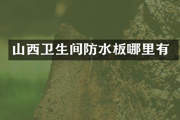 山西卫生间防水板哪里有