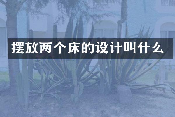 摆放两个床的设计叫什么