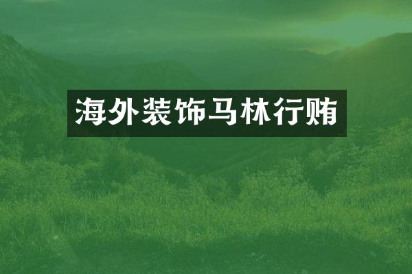 海外装饰马林行贿