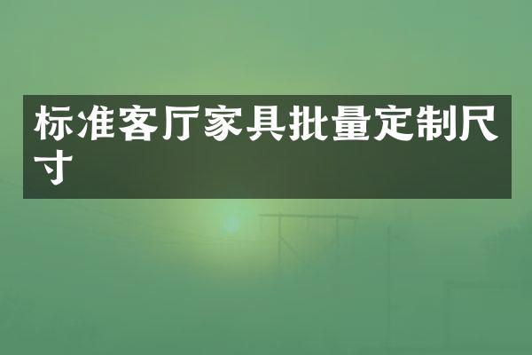 标准客厅家具批量定制尺寸