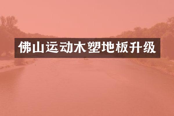 佛山运动木塑地板升级
