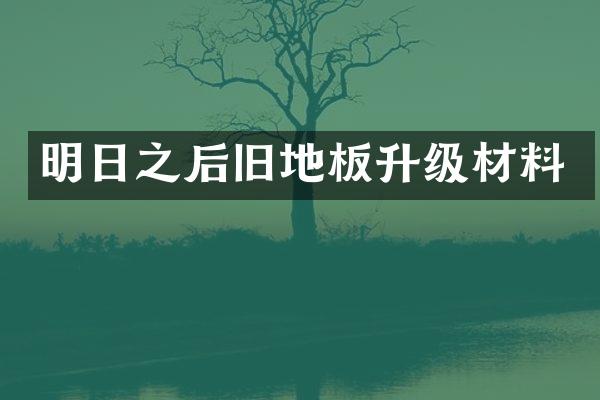 明日之后旧地板升级材料