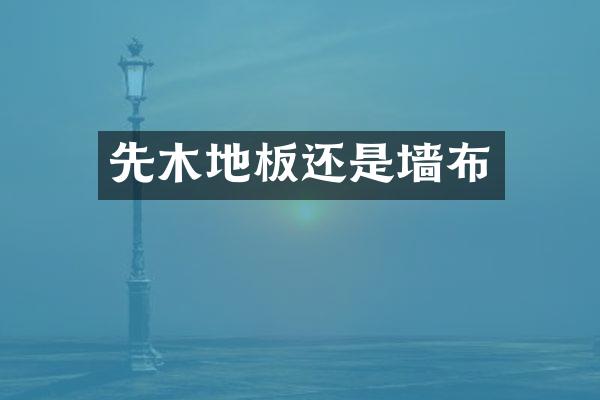 先木地板还是墙布