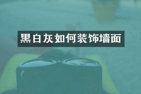 黑白灰如何装饰墙面