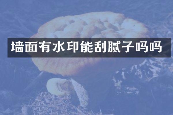 墙面有水印能刮腻子吗吗