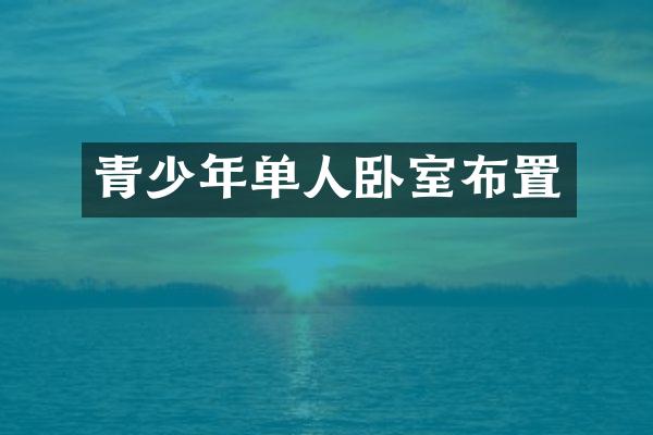 青少年单人卧室布置