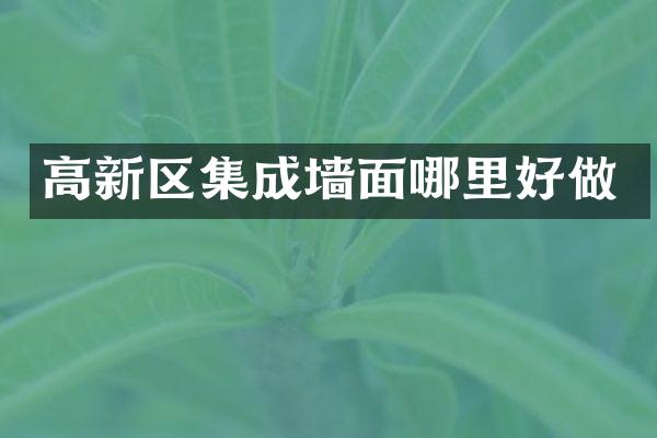 高新区集成墙面哪里好做