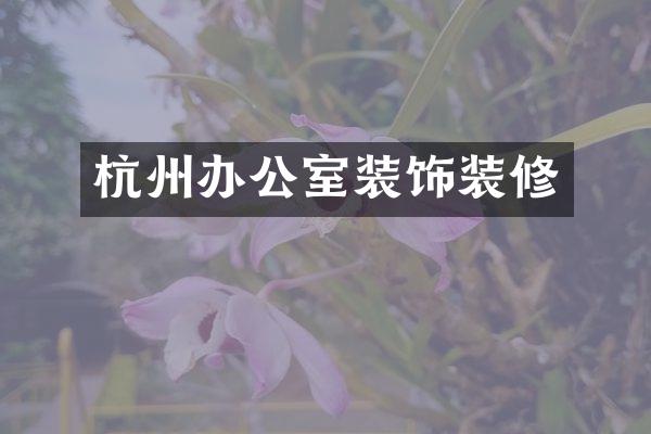 杭州办公室装饰装修