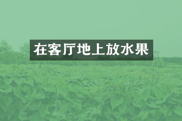 在客厅地上放水果