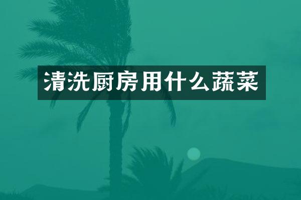 清洗厨房用什么蔬菜