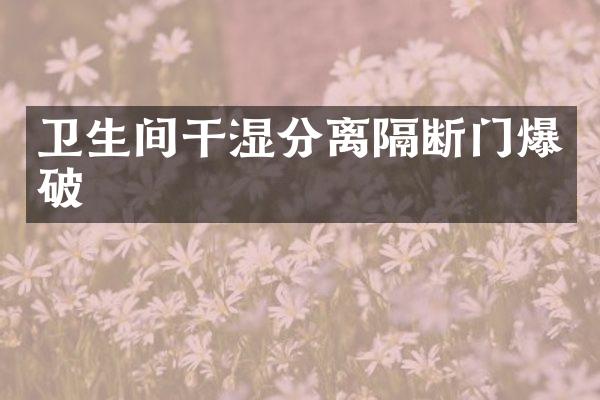 卫生间干湿分离隔断门爆破
