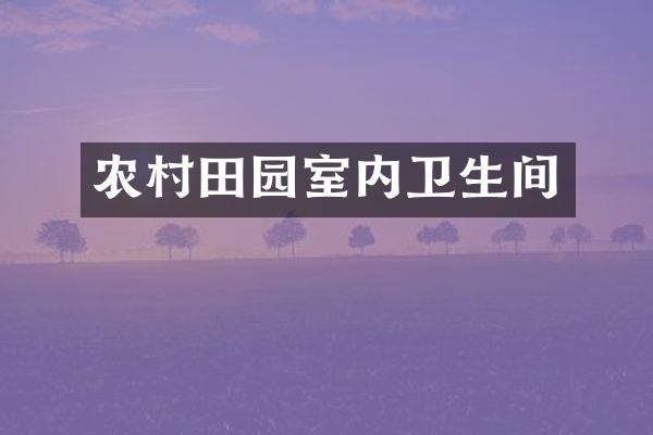 农村田园室内卫生间