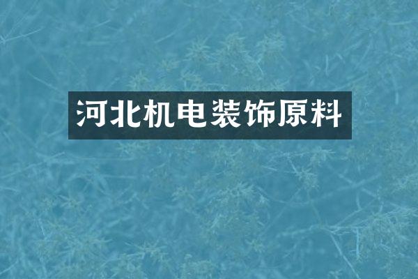 河北机电装饰原料