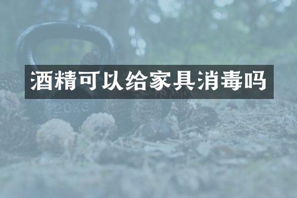 酒精可以给家具消毒吗