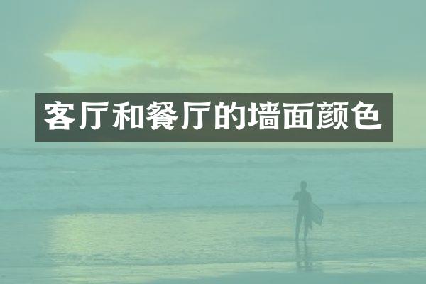 客厅和餐厅的墙面颜色