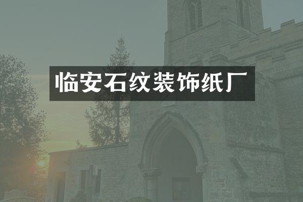 临安石纹装饰纸厂
