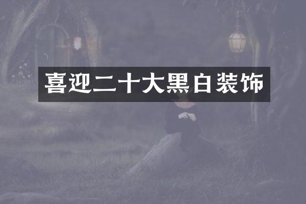 喜迎二十大黑白装饰
