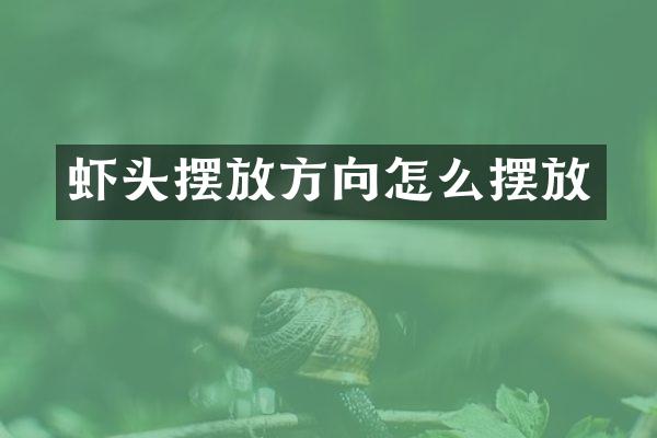 虾头摆放方向怎么摆放