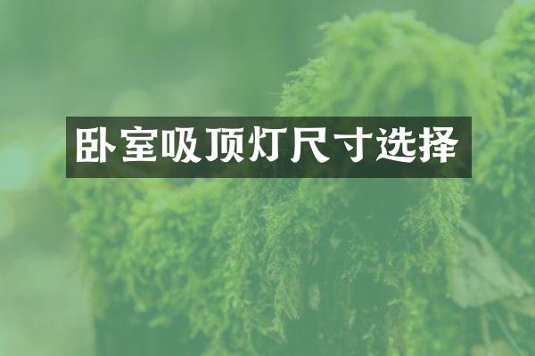 卧室吸顶灯尺寸选择