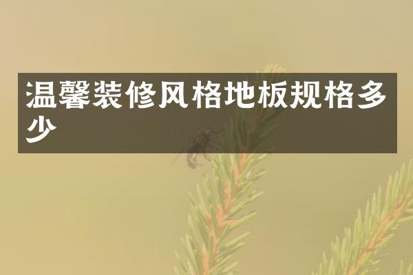 温馨装修风格地板规格多少