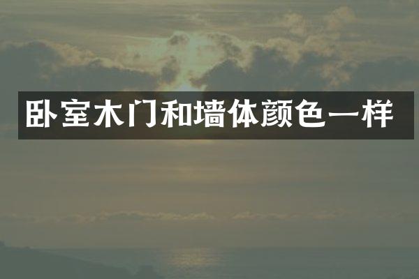卧室木门和墙体颜色一样
