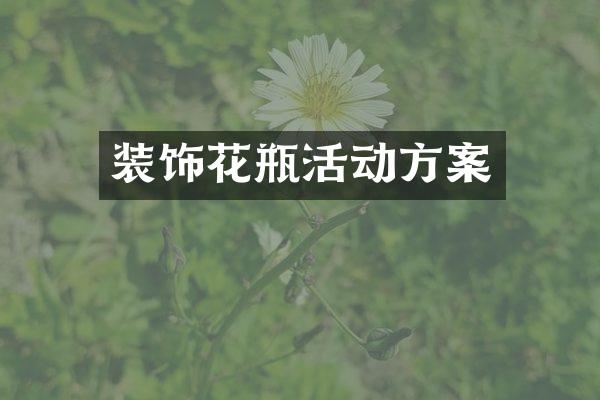 装饰花瓶活动方案